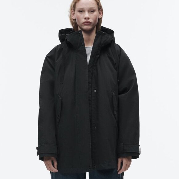 Zara Asymmetric Oversized Parka - Picture 2 of 13